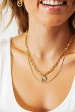 Load image into Gallery viewer, Adored Coin Pendant Triple-Layered Chain Necklace
