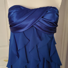 Load image into Gallery viewer, CACHE Royal Blue Strapless Cocktail Dress Size 2
