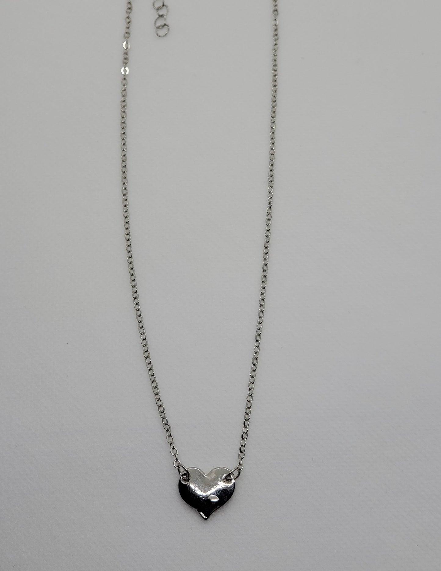 Simple Silver Heart Necklace