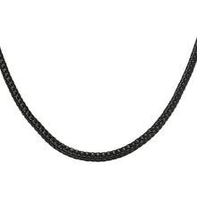 Load image into Gallery viewer, Black Ion Plated Foxtail Box Necklace
