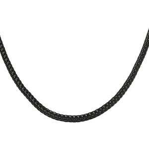 Black Ion Plated Foxtail Box Necklace