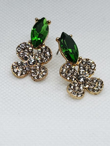 Great Gatsby Bridal Art Deco AAA CZ Green Big Dangle Teardrops Statement Bib Collar Necklace