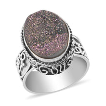 Load image into Gallery viewer, Purple Drusy Ring Size 8
