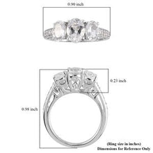 Load image into Gallery viewer, Petalite and Zircon Ring  Sterling Silver Size 9
