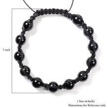Load image into Gallery viewer, Men&#39;s Black Agate Beaded Adjustable Bracelet
