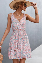 Load image into Gallery viewer, Floral Frill Trim Sleeveless Mini Dress
