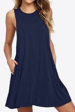 Load image into Gallery viewer, Full Size Round Neck Sleeveless Dress with Pockets
