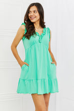 Load image into Gallery viewer, Culture Code Minty Fresh Full Size Ruffle Mini Dress
