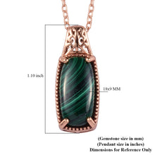 Load image into Gallery viewer, Necklace, African Malachite Pendant Necklace 20 Inch
