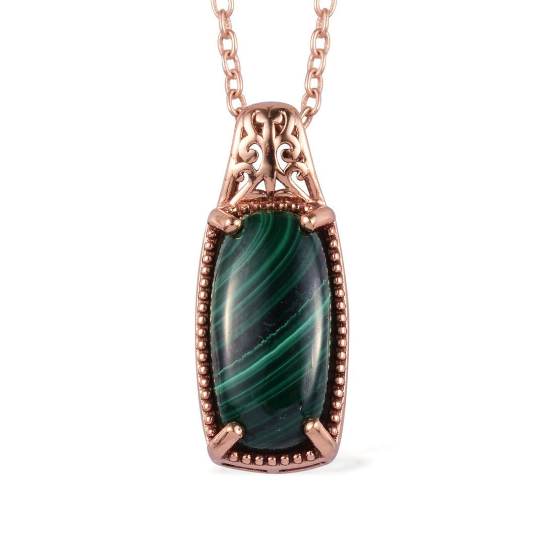 Necklace, African Malachite Pendant Necklace 20 Inch