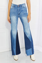 Load image into Gallery viewer, Vibrant Sienna Full Size Color Block Flare Jeans
