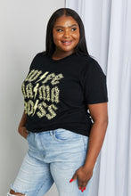 Load image into Gallery viewer, mineB Full Size Leopard Lightning Graphic Tee in Black

