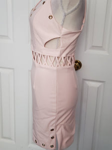 Pink Bodycon Dress with Cutout Size Medium