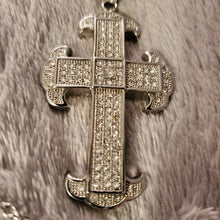 Load image into Gallery viewer, Men&#39;s Silver Crystal  Cross
