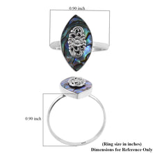 Load image into Gallery viewer, Abalone Oval Sterling Silver Ring Size 8
