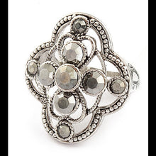 Load image into Gallery viewer, Antique Inspired Hematite Ring
