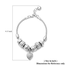 Load image into Gallery viewer, Austrian Crystal Heart Charm Bracelet
