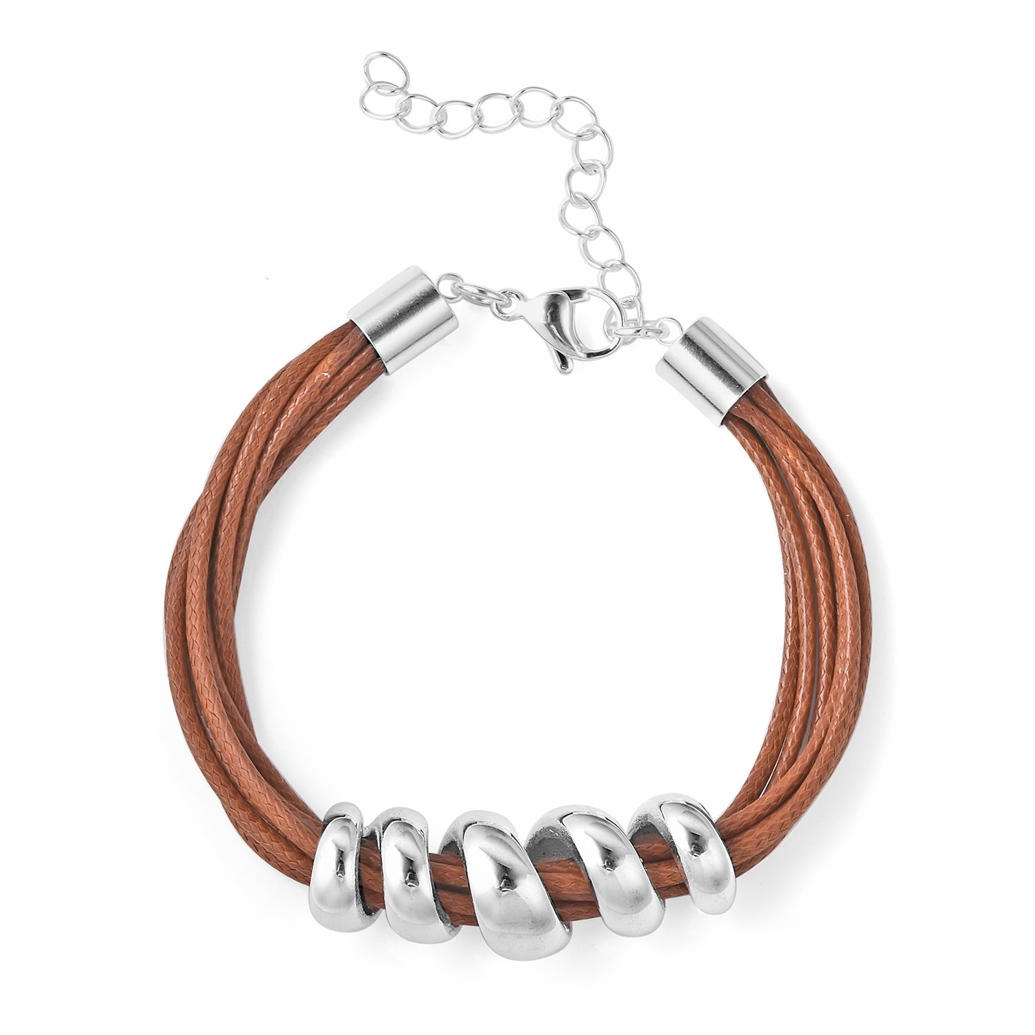 Faux Leather Necklace and Twisted Bracelet