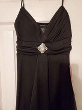 Load image into Gallery viewer, Black Chiffon Evening Dress Size 4
