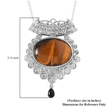 Load image into Gallery viewer, Black Onyx and South African Tiger&#39;s Eye Pendant Necklace
