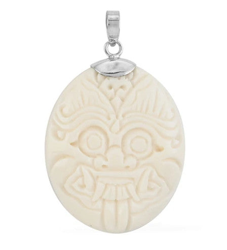 Beautiful Bali Unisex Hand Carved Bone Pendant