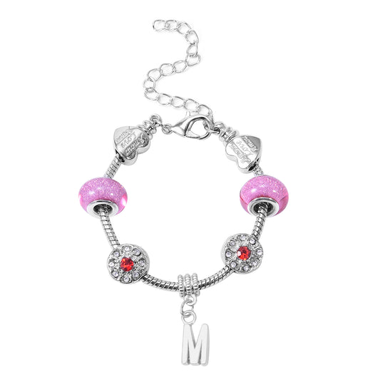 Red and White Austrian Crystal Bracelet