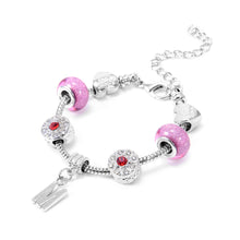 Load image into Gallery viewer, Red and White Austrian Crystal Bracelet
