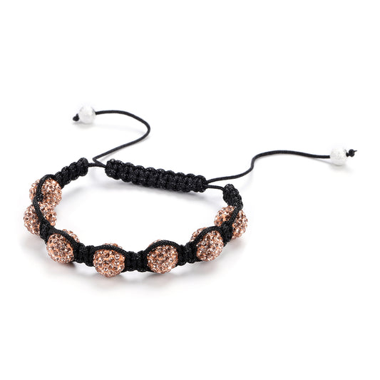  Shamballa Bracelet with Champagne Color Austrian Crystal Unisex