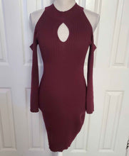 Load image into Gallery viewer, Cold Shoulder Sweater Dress Size Small
