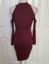 Load image into Gallery viewer, Cold Shoulder Sweater Dress Size Small
