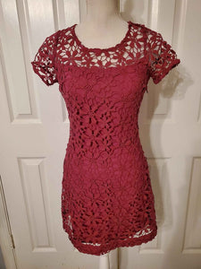 Lace Crochet Mini Dress Size XS