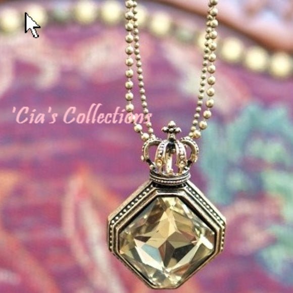 Crown Crystal Necklace - WHIMSICALIA
