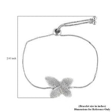 Load image into Gallery viewer, Simulated Diamond Floral Adjustable Bolo Bracelet
