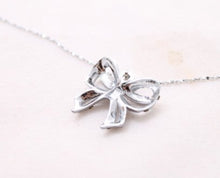 Load image into Gallery viewer, Dainty Crystal Embellished Bow Necklace
