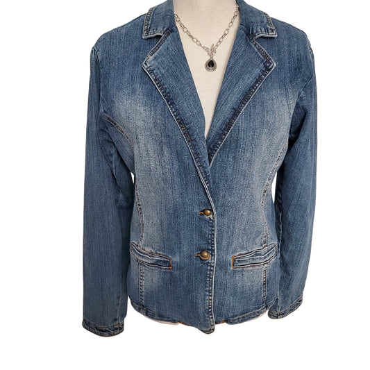 Ladies Stylish Denim Jacket Size Large