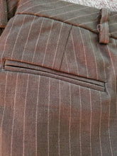 Load image into Gallery viewer, Brown Pin Stripe  Slacks Size 7
