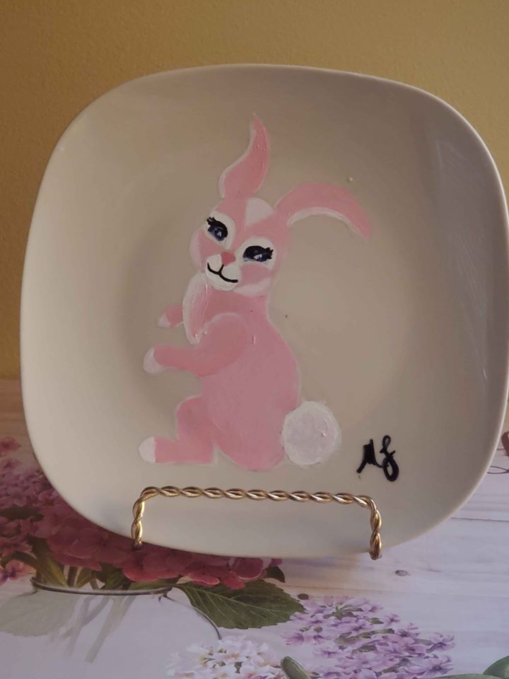 Hand Painted Easter Plate