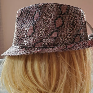 Fedora Sequin Snakeskin Hat