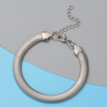 Load image into Gallery viewer, Silver or Gold, or Rose Gold Cobra Bracelet 7.5&quot; Plus 2&quot; Extender Unisex
