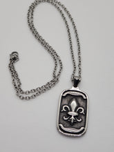 Load image into Gallery viewer, Products Fleur De Lis Men&#39;s Ring and Pendant Necklace

