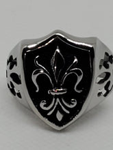 Load image into Gallery viewer, Products Fleur De Lis Men&#39;s Ring and Pendant Necklace
