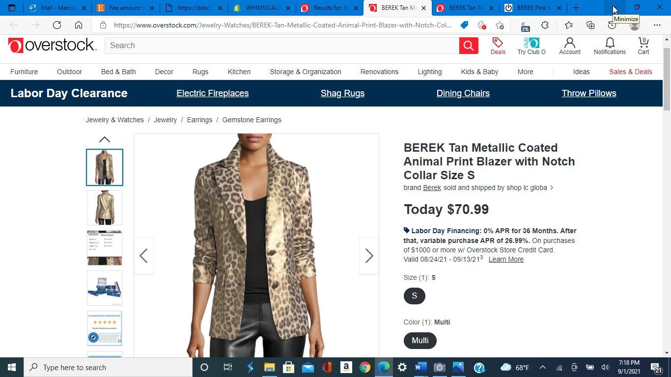 Metallic Coated Animal Print Blazer