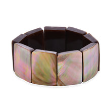 Load image into Gallery viewer, Golden Mabe Shell Resin Stretch Bracelet Unisex
