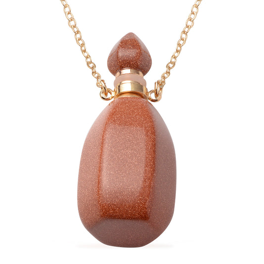 Goldstone Utility Bottle Pendant Necklace