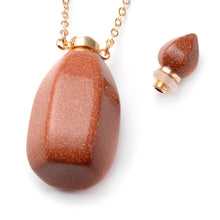 Load image into Gallery viewer, Goldstone Utility Bottle Pendant Necklace
