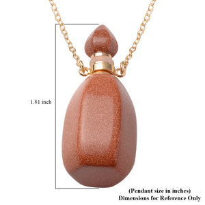 Goldstone Utility Bottle Pendant Necklace