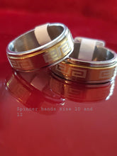 Load image into Gallery viewer, Unisex Greek Key Spinner Band - WHIMSICALIA
