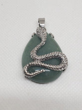 Load image into Gallery viewer, Green Aventurine Serpent Necklace
