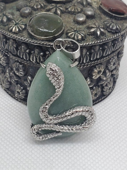 Green Aventurine Serpent Necklace