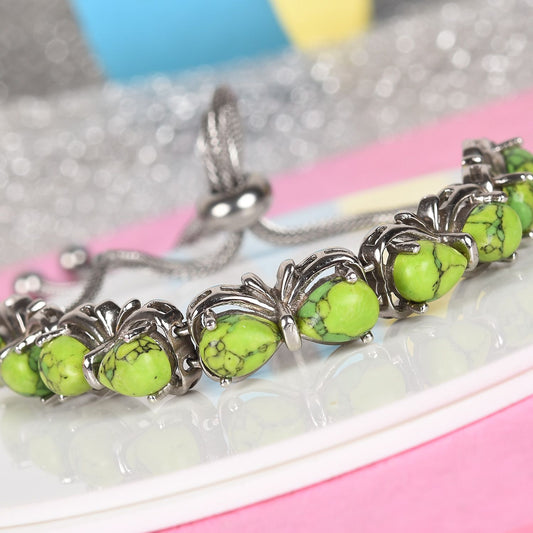 Green Howlite Bolo Bracelet 9.50 ctw